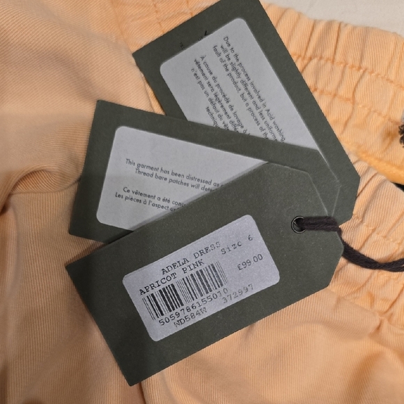 All Saints Soft Peach Off-Shoulder Mini Dress - Picture 3 of 13